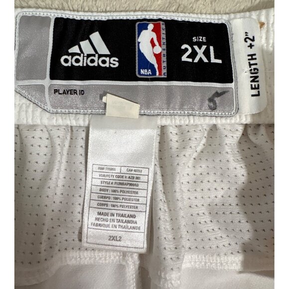 Toronto Raptors Adidas NBA Game Worn Pants Austin Daye Tearaways 2XL + 2" White - Picture 10 of 16